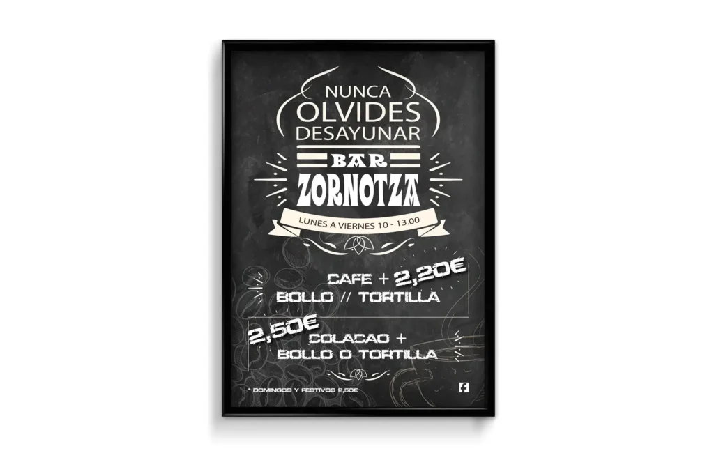 Bar Zornotza – Cartelería