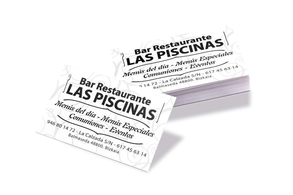Las Piscinas - Tarjetas de Visita