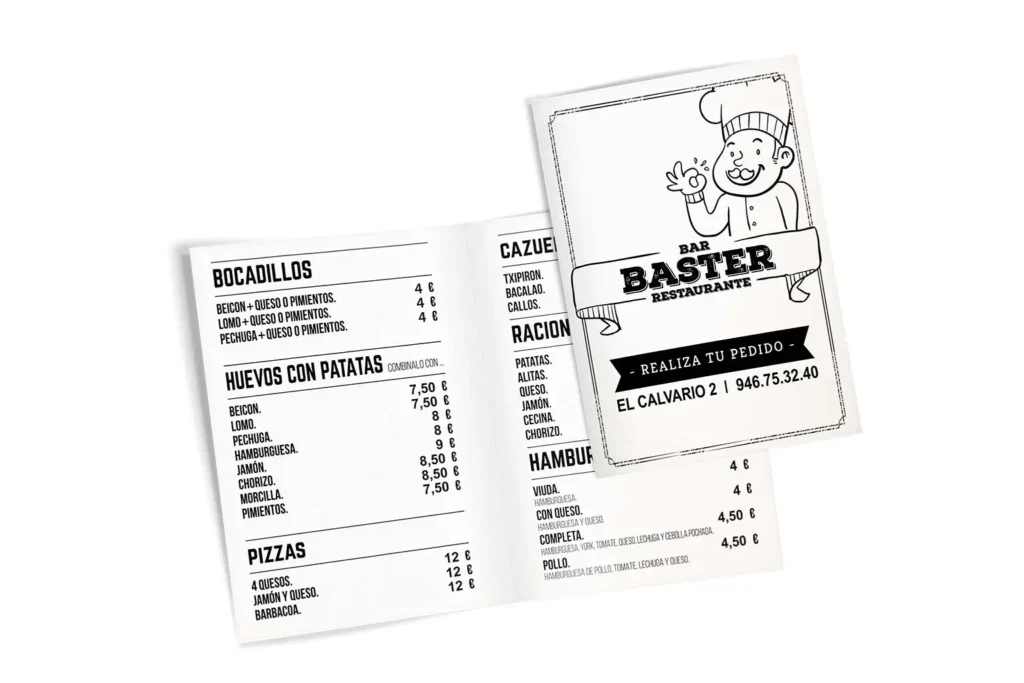 Bar Baster – Catálogos y folletos Menu