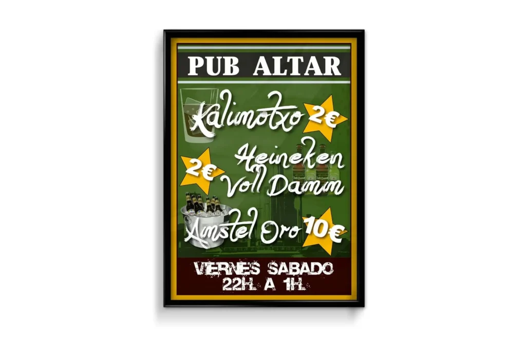 Pub Altar – Cartelería