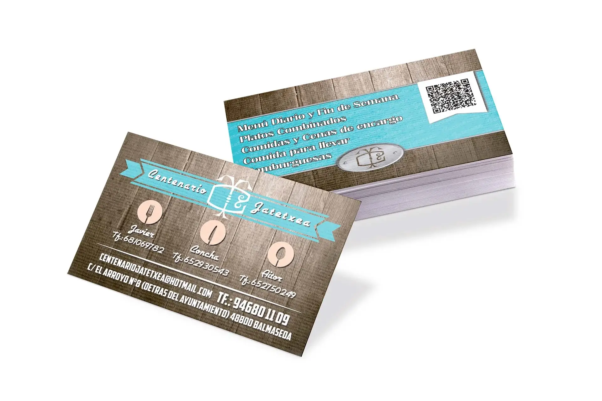 Centenario Jatetxea - Tarjetas de Visita