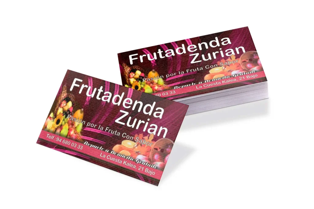 Frutadenda Zurian – Tarjetas de Visita